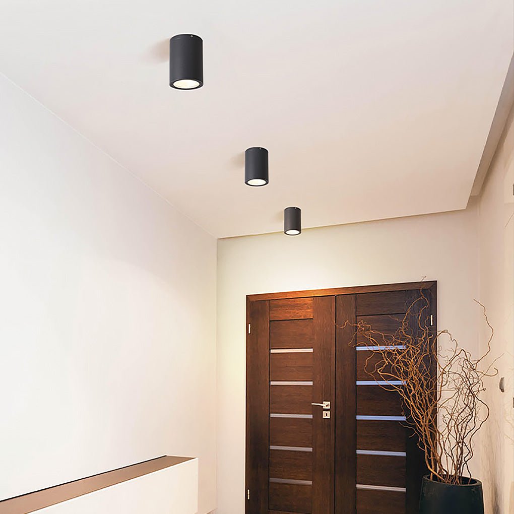 Outdoor LED Downlight in Sandblasted Aluminum, IP54 Waterproof