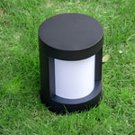 Modern Outdoor Pathway Light – Cylindrical LED Bollard in Black