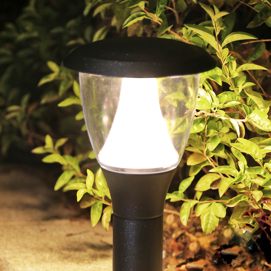 Luma Bollard Outdoor Pathway Light in Black Aluminum