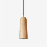 Alven Taper Wooden Pendant Light – Minimalist Hanging Lamp for Dining & Living Spaces