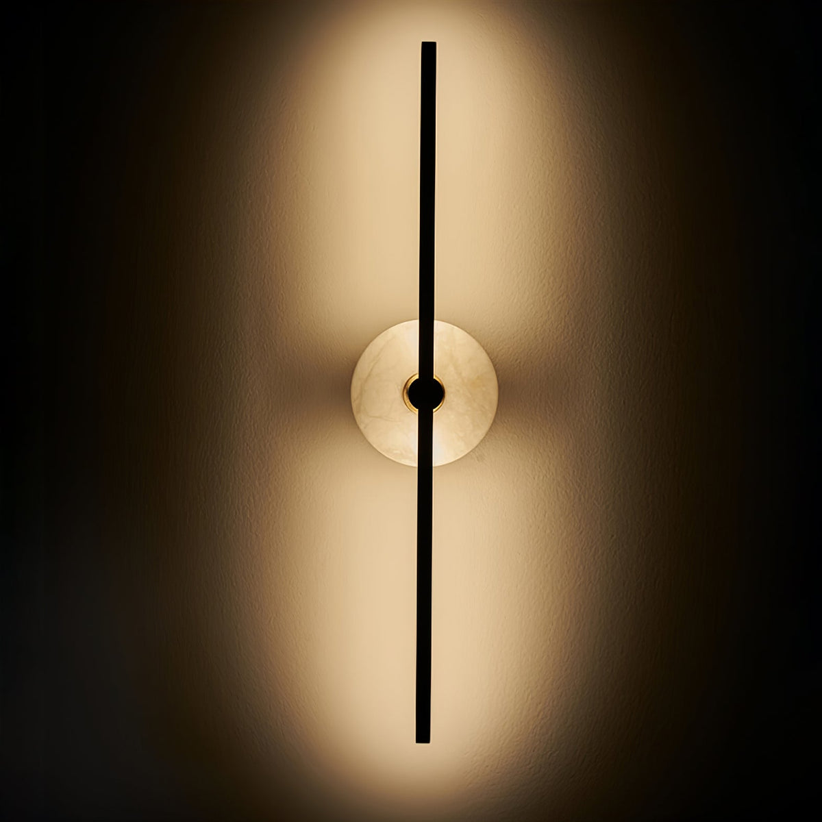 Zylaro Stone Wall Light – Brushed Brass & Marble LED Sconce