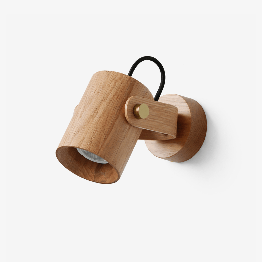 Brinka Wood Wall Spotlight – Scandinavian Adjustable Wall Sconce