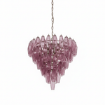 Asti Glass Prism Chandelier in Gold Finish for Modern Interiors