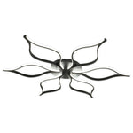 Lumina Flush Mount LED Ceiling Light in Black Iron and Silicone