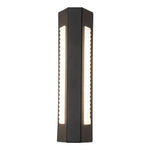 Modern Outdoor Wall Sconce with Black Iron Frame and LED Illumination