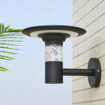 Solar-Powered Architectural Wall Sconce for Outdoor Elegance