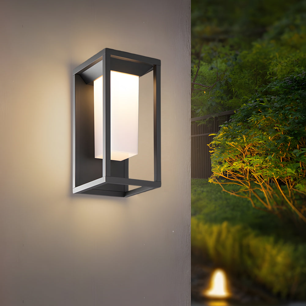 Modern Square LED Outdoor Wall Light, Waterproof Aluminum Sconce