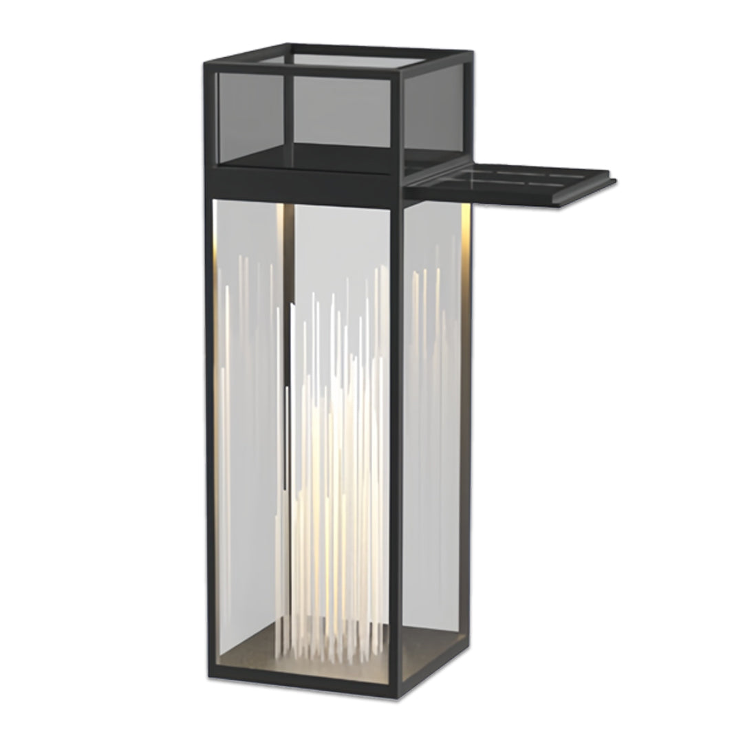 Luma Bollard Outdoor LED Landscape Light in Black Stainless Steel