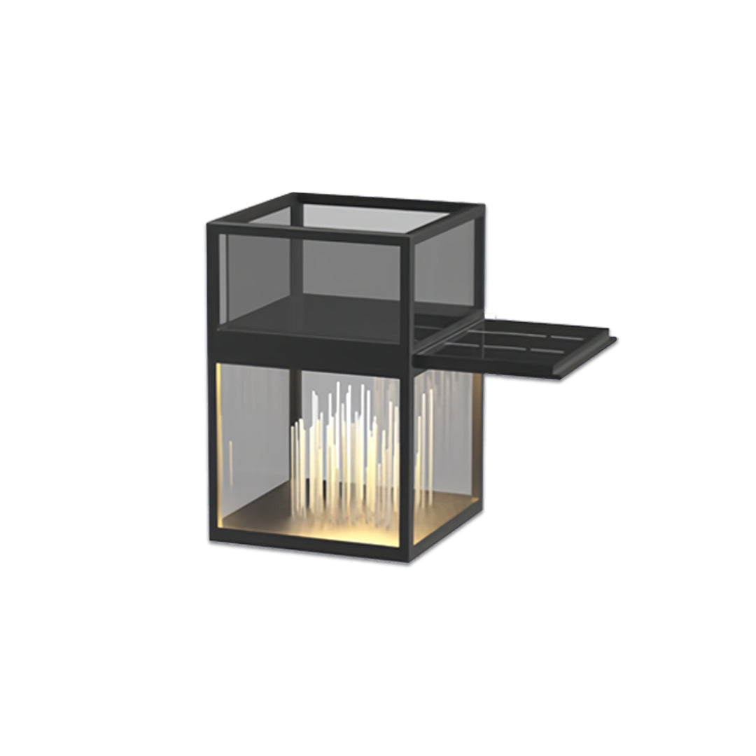 Luma Bollard Outdoor LED Landscape Light in Black Stainless Steel