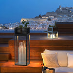 Luma Bollard Outdoor LED Landscape Light in Black Stainless Steel