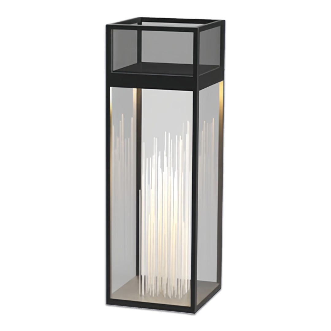 Luma Bollard Outdoor LED Landscape Light in Black Stainless Steel