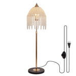 Lumière Crystal Floor Lamp in French Gold — Designer LED-Ready Lighting for Living Rooms & Studies