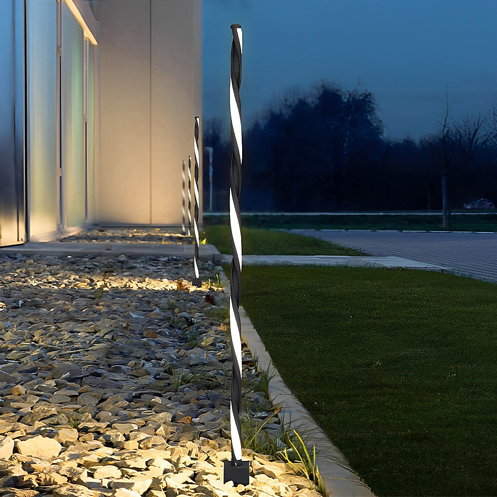 Linear LED Outdoor Path Light in Matte Black Aluminum