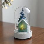 Nordic Wooden LED Table Lamp Set of Two with Glass Shade