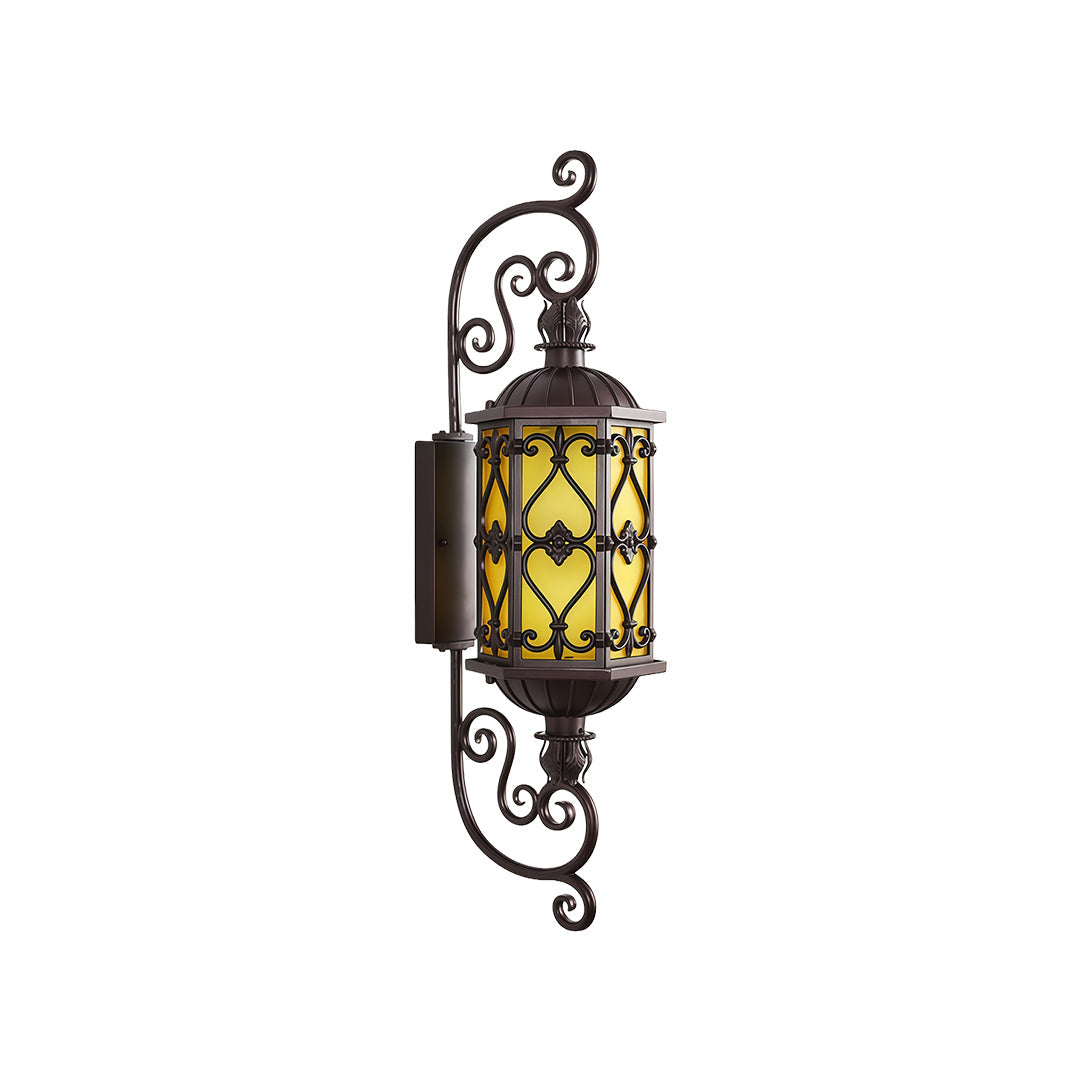 Vintage Dual-Head Outdoor Wall Sconce in Coffee Finish