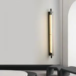 Linear LED Wall Sconce in Black with Up-Down Illumination for Modern Hallways