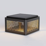 Modern Square Pillar Gate Light with Solar & Hardwired Options