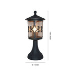 European Aluminum Outdoor Pillar Light with Clear Glass Shade