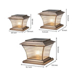 European Copper Outdoor Pillar Light with Brass Finish, IP65 Waterproof for Garden and Villa