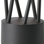 Outdoor Bollard Path Lights in Sand-Black Aluminum with Warm LED Glow