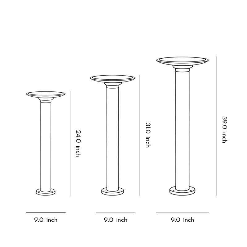 Modern Solar Path Lights in Black Aluminum for Garden and Walkway