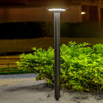 Modern Solar Path Lights in Black Aluminum for Garden and Walkway
