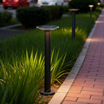 Modern Solar Path Lights in Black Aluminum for Garden and Walkway