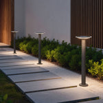 Modern Solar Path Lights in Black Aluminum for Garden and Walkway