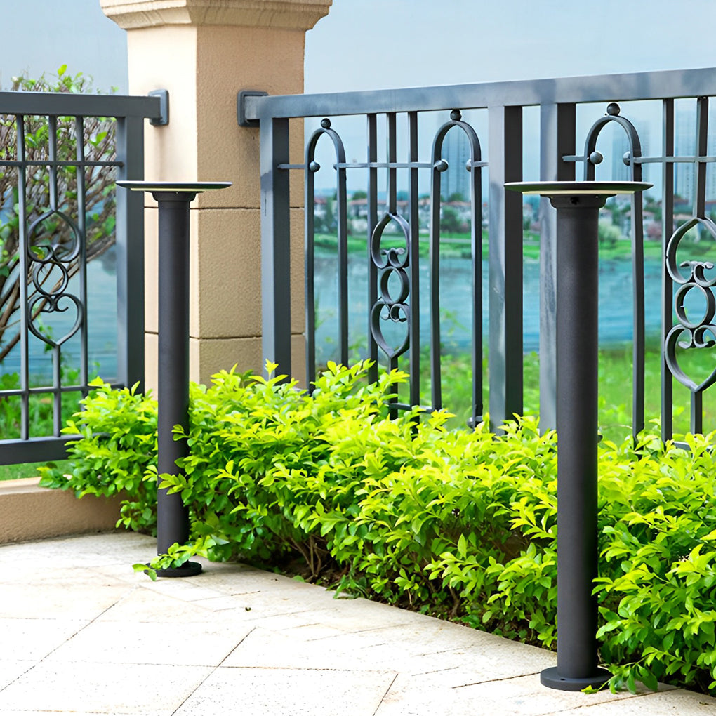 Modern Solar Path Lights in Black Aluminum for Garden and Walkway