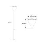 Modern Minimalist Outdoor Post Light with LED Column