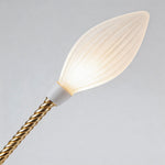 Olive Grove Floor Lamp in Gold Iron with White Shade