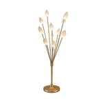 Olive Grove Floor Lamp in Gold Iron with White Shade