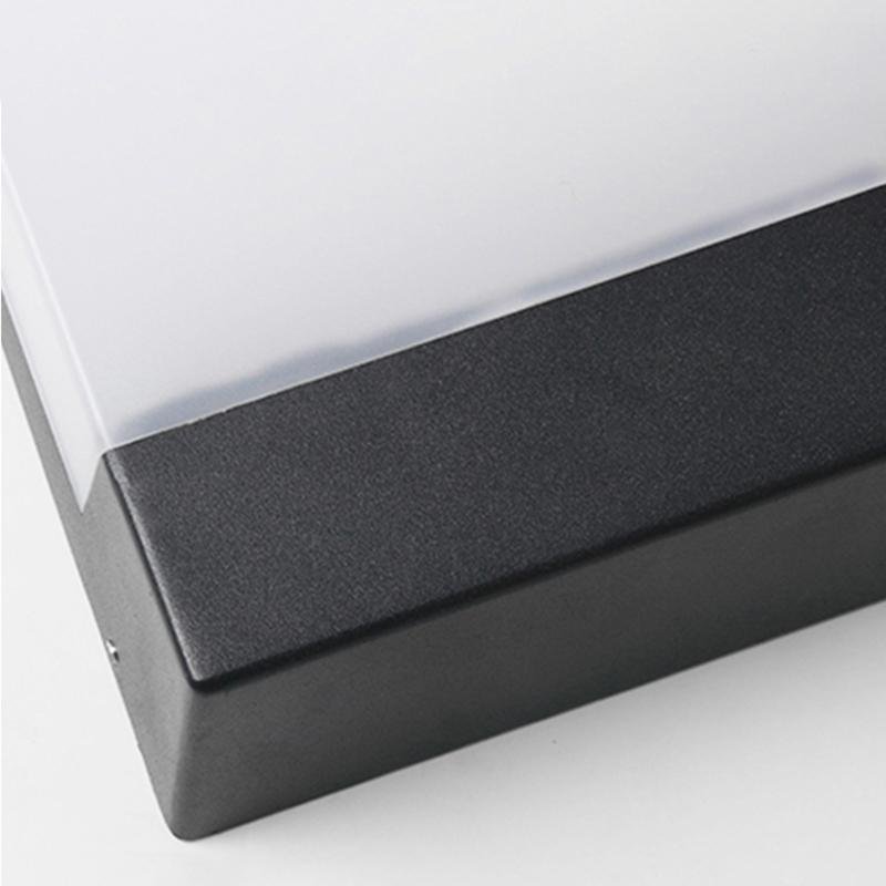 Modern Outdoor Wall Light in Black Aluminum with Integrated LED