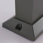Modern Square LED Pathway Lights, Black Aluminum Outdoor Bollard for Garden & Patio