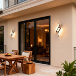Modern Minimalist Outdoor Wall Sconce in Matte Black, IP65 Waterproof LED