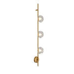 Modern Linear LED Wall Sconce with Pleated Glass Shade