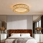 Aurelia Crystal Flush Mount Ceiling Light in Champagne Gold