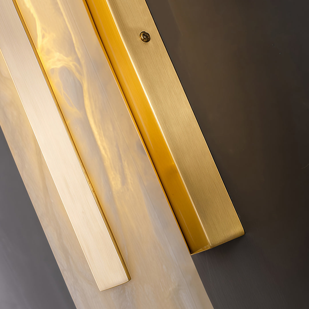 Luxury Brass Cloud Stone Wall Sconce with Warm LED Light for Modern Interiors