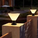 Outdoor Pillar Light with Stainless Steel Frame and PE Shade