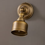 American Retro Solid Brass LED Wall Sconce for Bedroom and Living Room