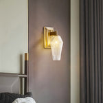 French Retro Brass LED Wall Sconce with Glass Shade for Elegant Interiors