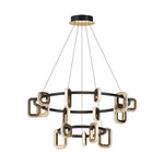 Aurelia Modern Gold Chandelier with Acrylic Shades