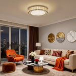 Lumière Cristal LED Flush Mount Ceiling Light in Chrome