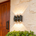 Outdoor Up Down LED Wall Sconce in Matte Black, IP65 Waterproof