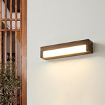 Vintage Wood Grain LED Wall Sconce with Acrylic Diffuser
