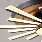 Modern Multi-Head Ceiling Fan with Integrated LED Light in Black or Gold