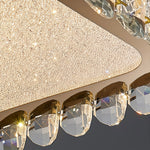 Luxury Crystal Flush Mount Ceiling Light with Chrome Frame and LED