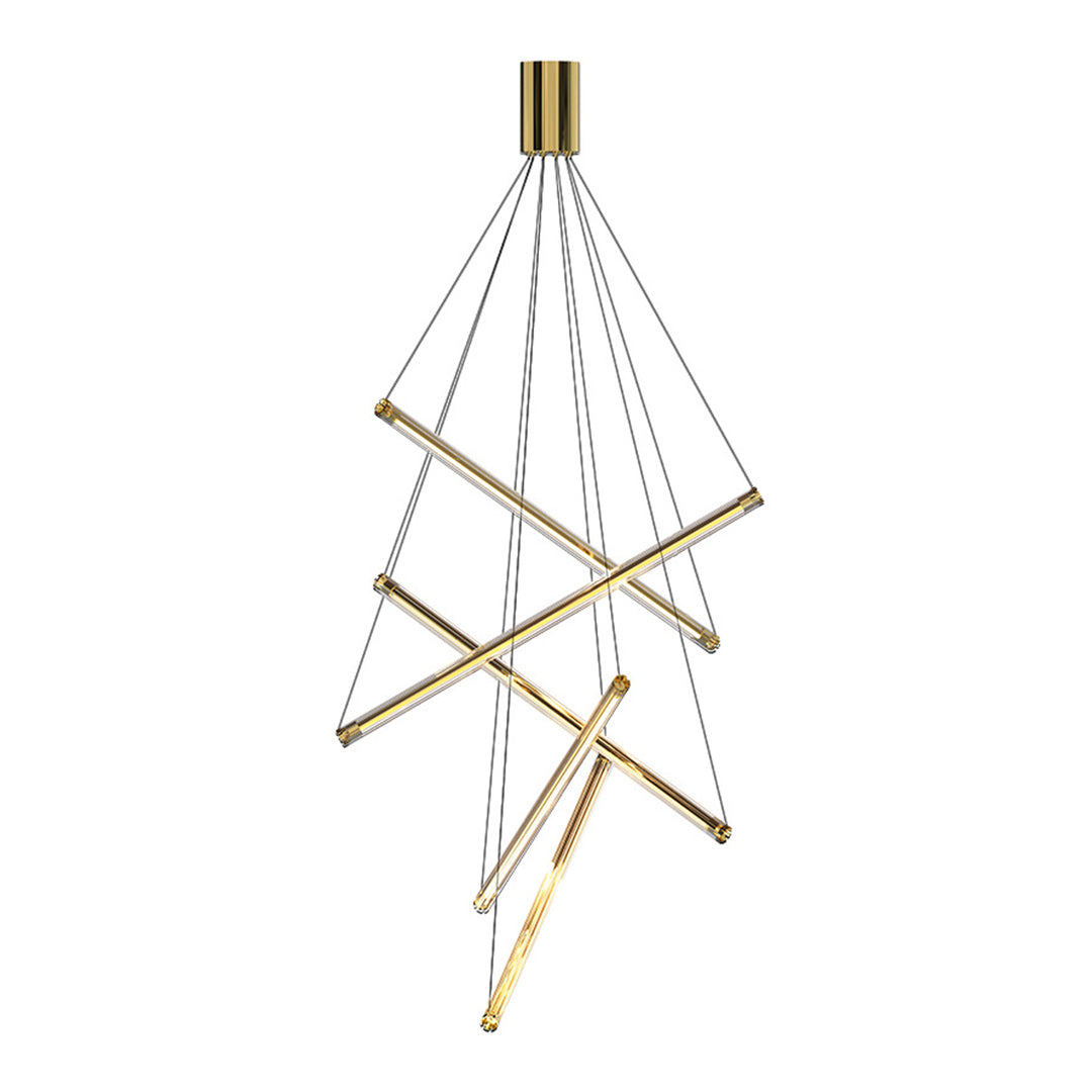 Nordic Minimalist LED Linear Chandelier for Modern Interiors