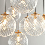 Lumière Moderne Glass Ball Chandelier in Brass, Nickel, or Black