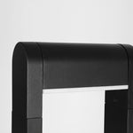 Minimalist Black Square Outdoor Bollard Light for Pathways